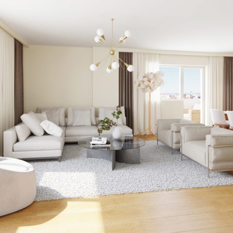 Infografía fotorrealista reforma de vivienda en Valladolid